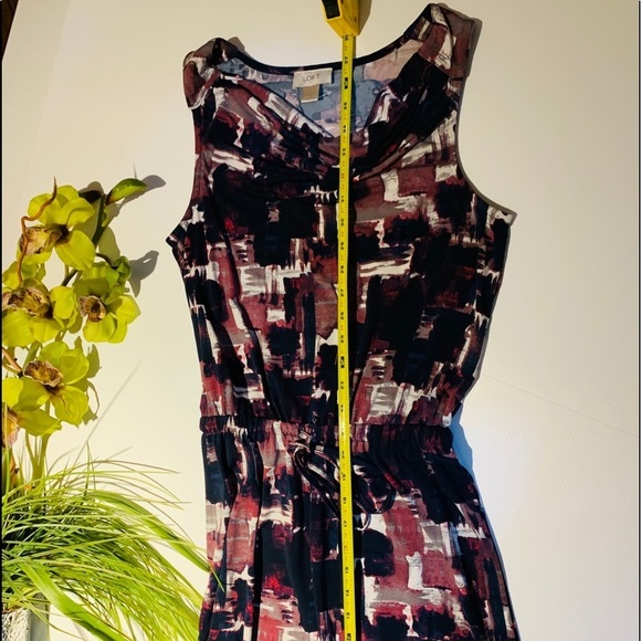 Loft navy print dress size S - Picture 8 of 8